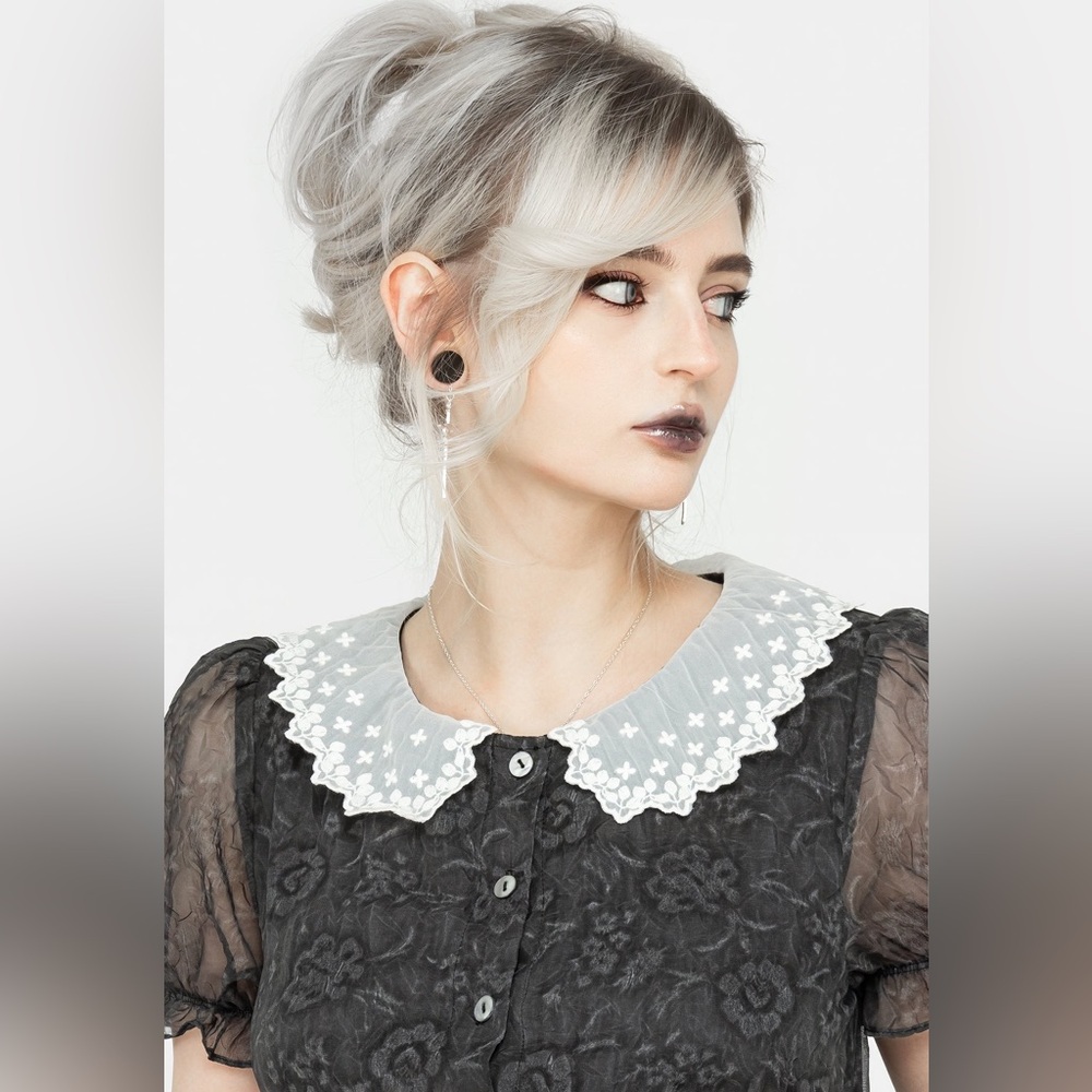 Disturbia Phantasma Lace Collar Mini Dress US 8 / UK 12 - Picture 2 of 10